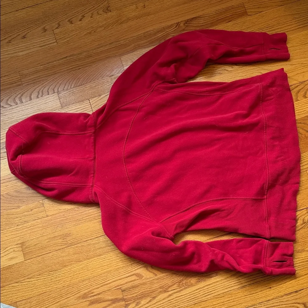 Lululemon Scuba size 14 Red Hooded Zip-Up - Picture 4 of 4